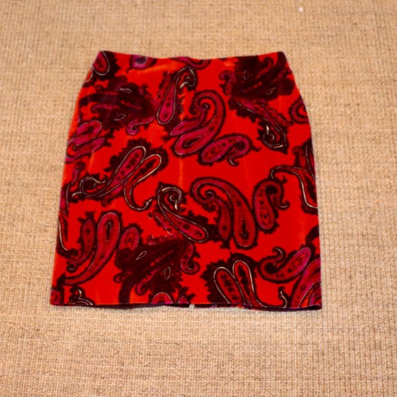 Talbots Paisley Skirt - Picture 1 of 5